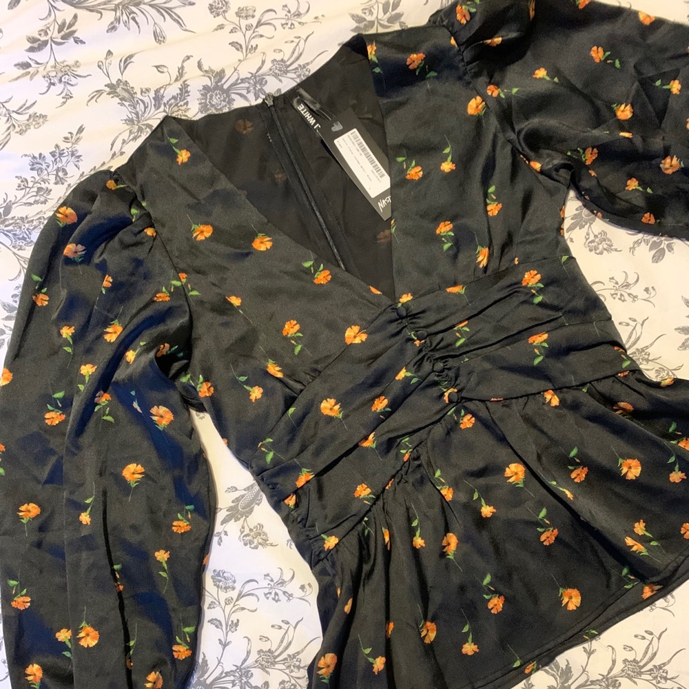 NWT Nasty Gal Floral Blouse